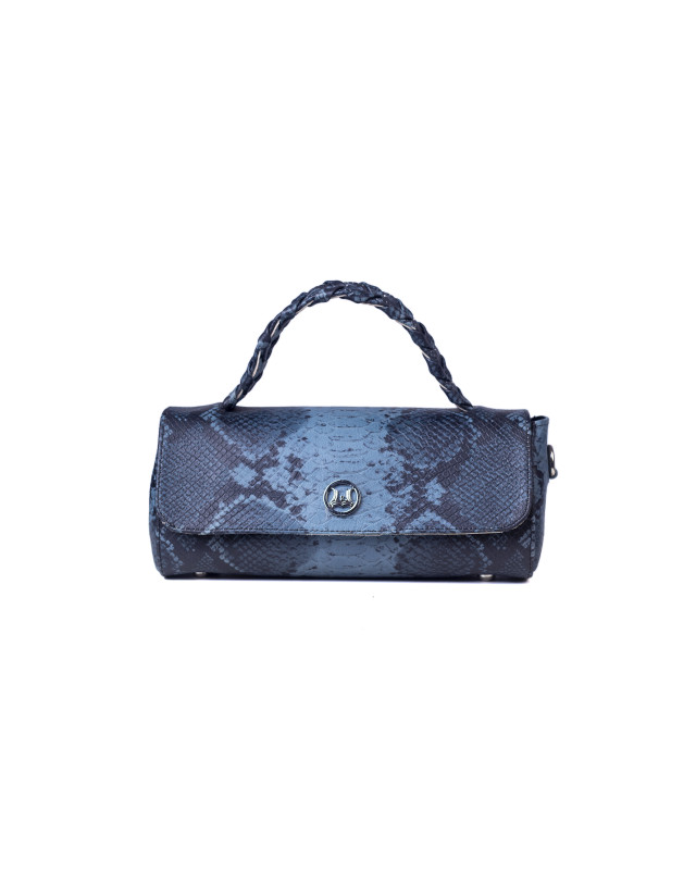 Milan: Grey and Blue Snake Print