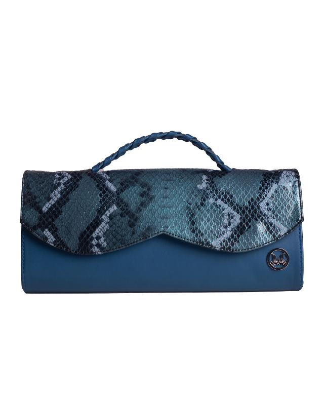 Mykonos: Blue and Blue Snake Print Combination