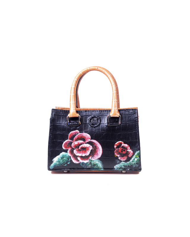 Lagos Mini: Orange Crocodile Print Meets Art #5