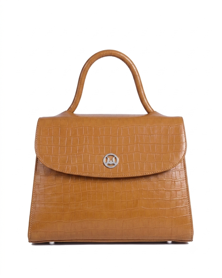 Paris Midi: Mustard Crocodile Print