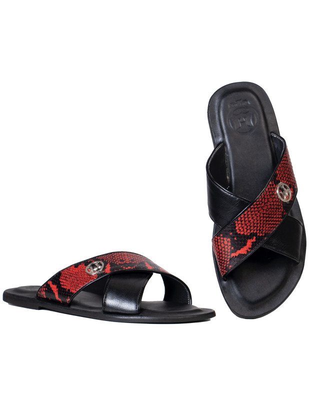 Ayatollah 2.0: Black and Red Snake Print