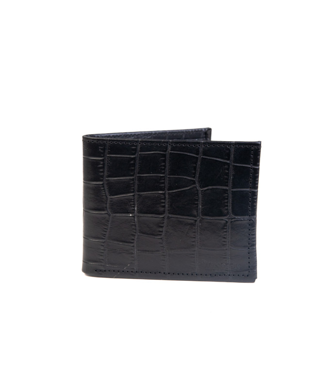 Wallet: Black Crocodile Print