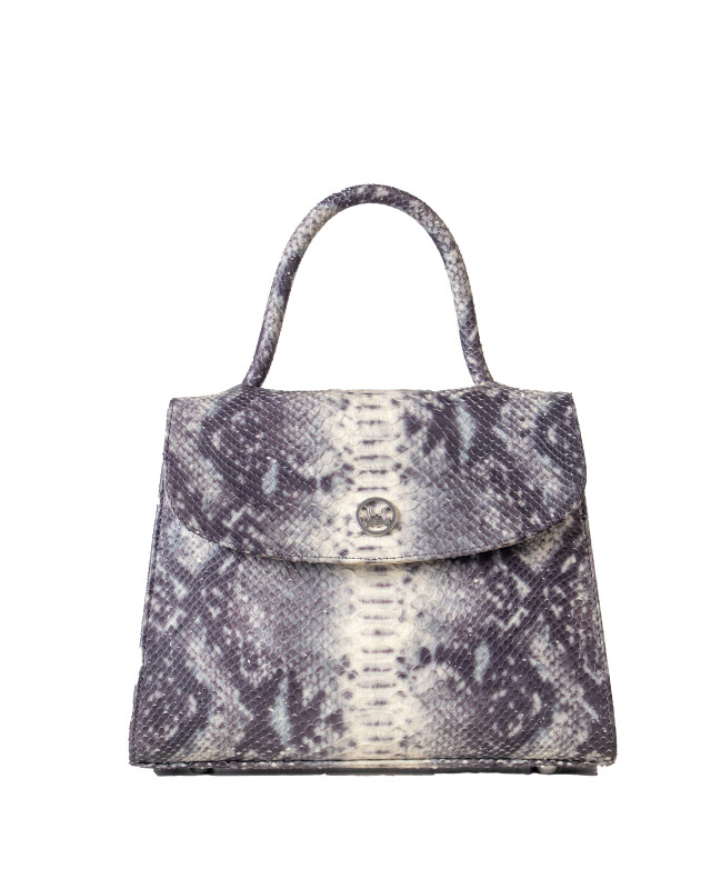 Paris Midi: Black and Ivory Snake Print