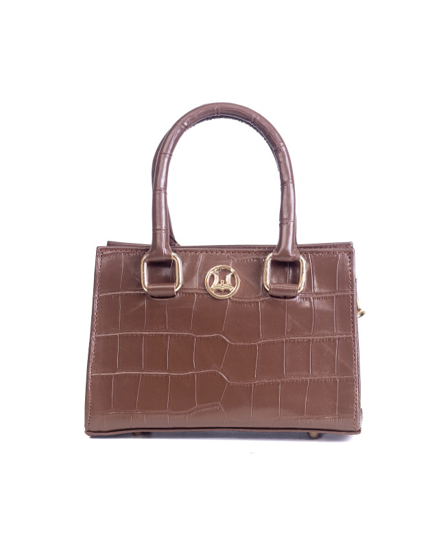 Lagos Mini: Brown Crocodile Print