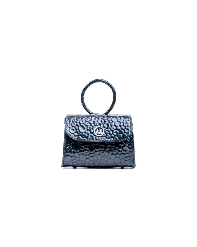 Monaco Micro: Glossy Green Bubble Print