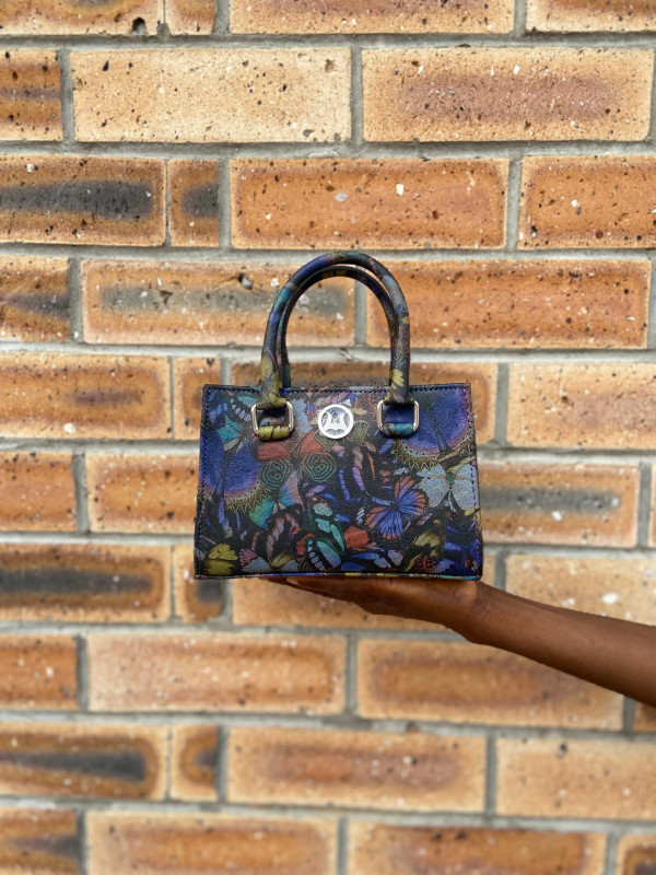 Lagos Mini: Black and Multicolor Butterfly Print