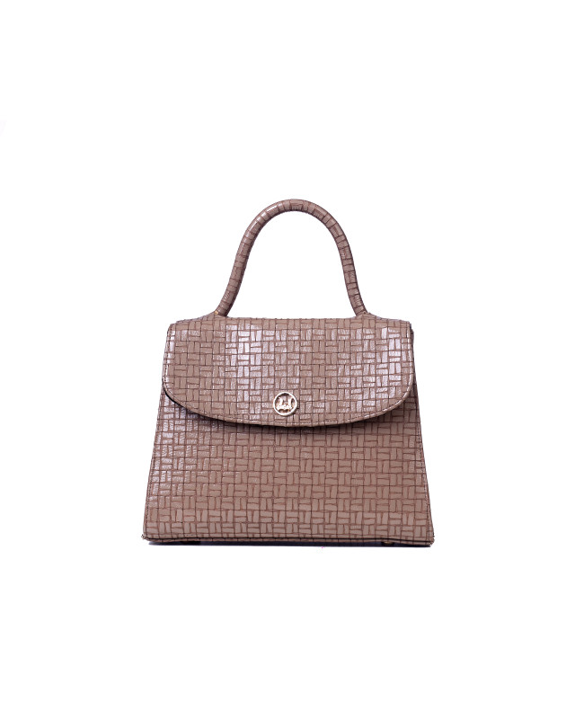 Paris Midi: Taupe Brown Abstract Print