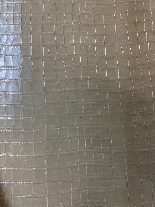 Beige Alligator Belly Print Embossed on Cow Hides: QA001C