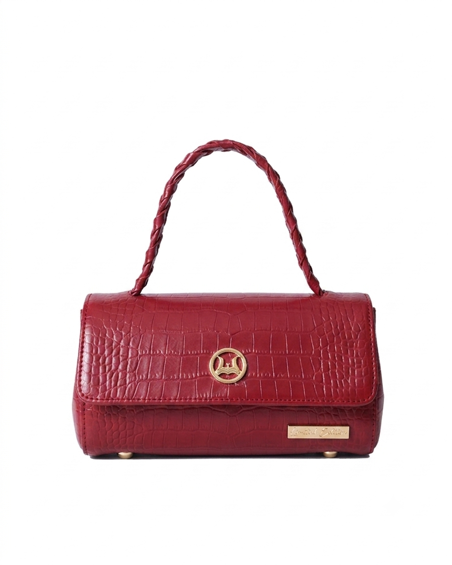 Milan Micro: Limited Edition Cherry Red Crocodile Print