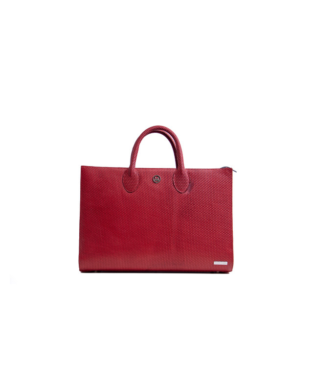 Midi Man Tote: Limited Edition Red Checkered Print