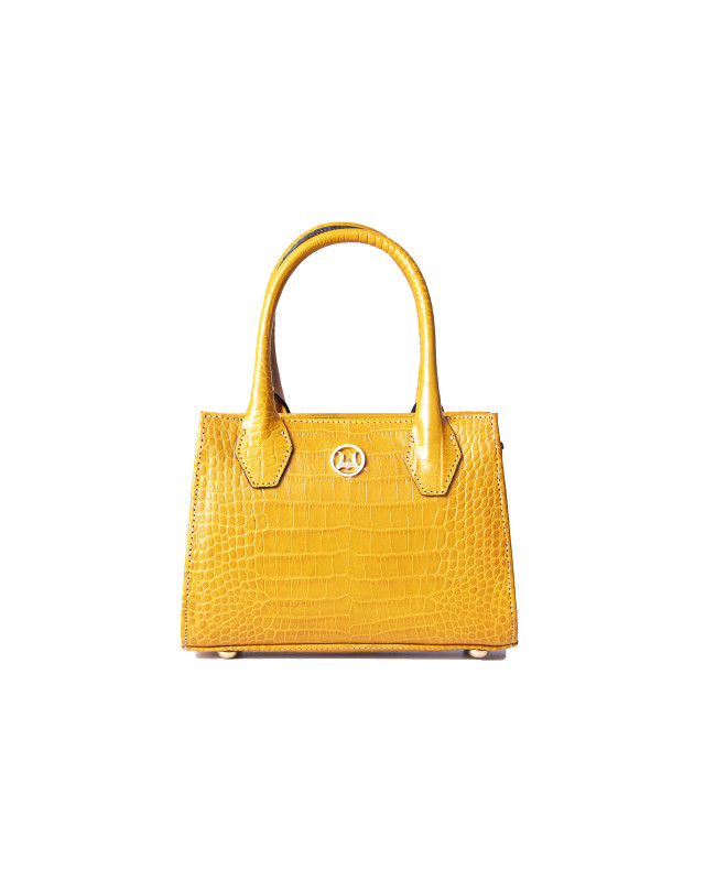 Montreal Mini: Yellow Crocodile Print