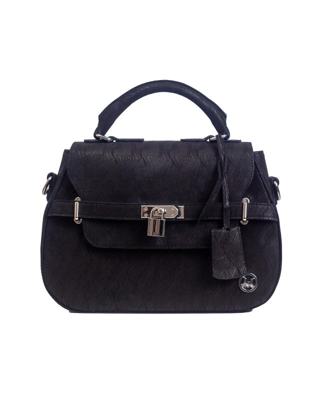 Brazzaville MIDI: Black Abstract Print