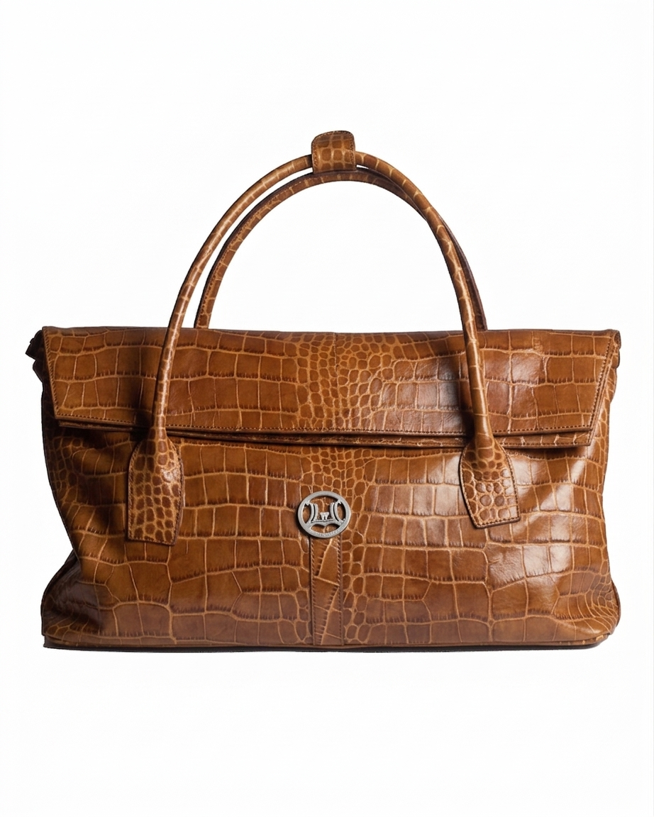 Duffle Bag 4.0: Peanut Brown Crocodile Print