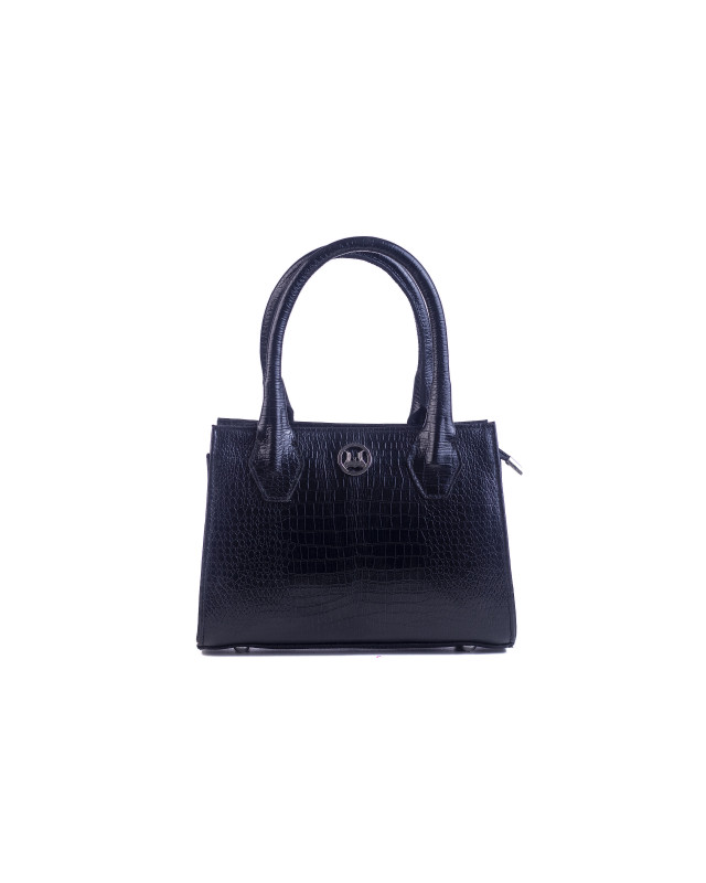 Montreal Mini: Black Crocodile Print