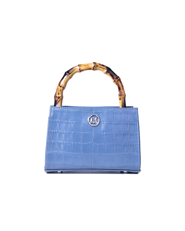 Shanghai Mini: Baby Blue Crocodile Print