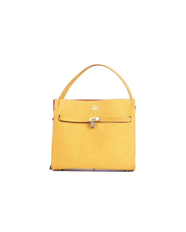 Venice Maxi: Mustard Crocodile Print