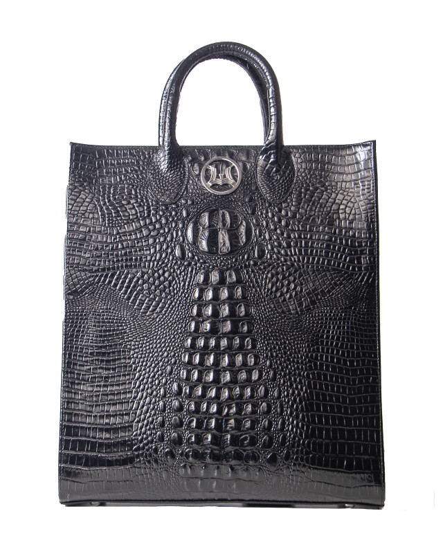 Backpack Man Tote: Limited Edition Black Crocodile Print