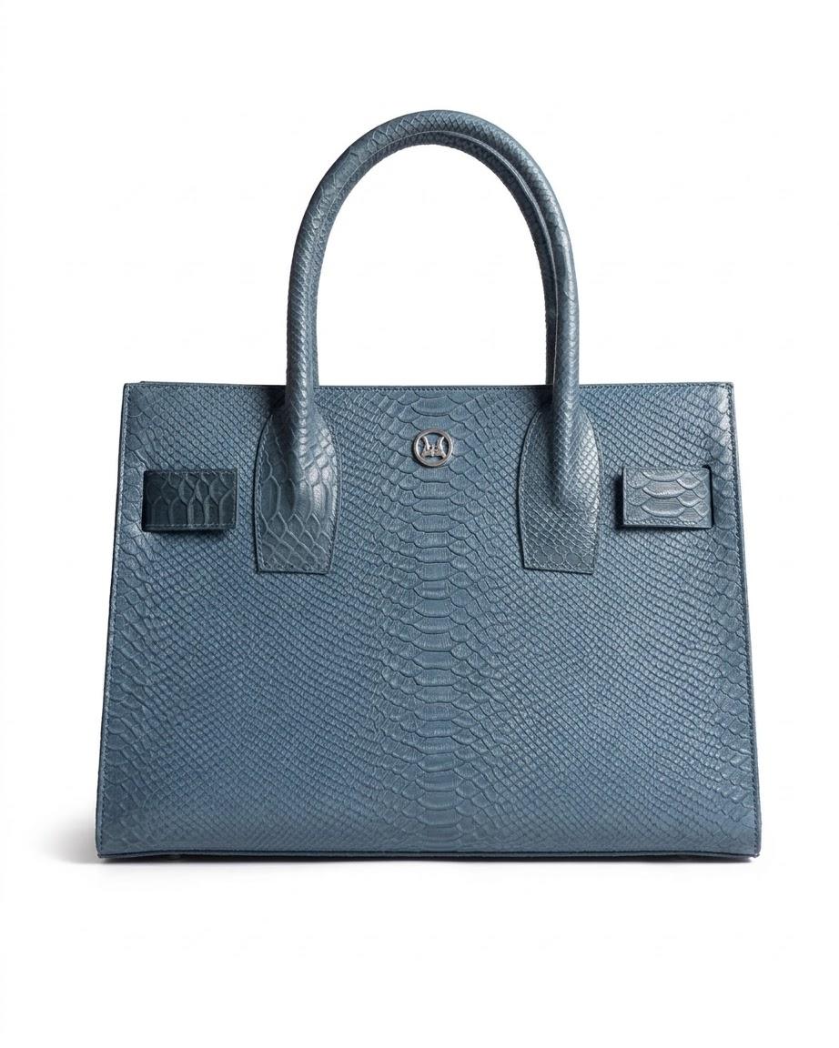 Zurich MIDI: Ice Blue Snake Print