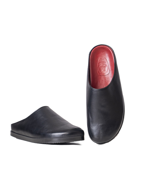 Slip-On Mules: Black