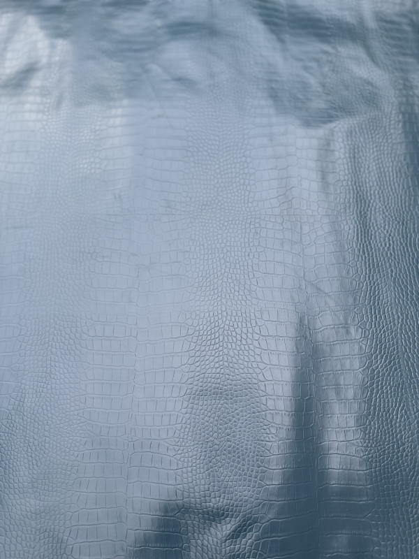 Green Croc Belly Print Embossed on Cow Hides: GB004C