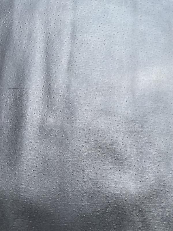 Black Ostrich Print Embossed on Cow Hides: BO001C