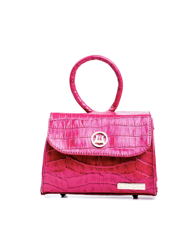 Monaco Micro: Limited Edition Glossy Bubble Gum Crocodile Print
