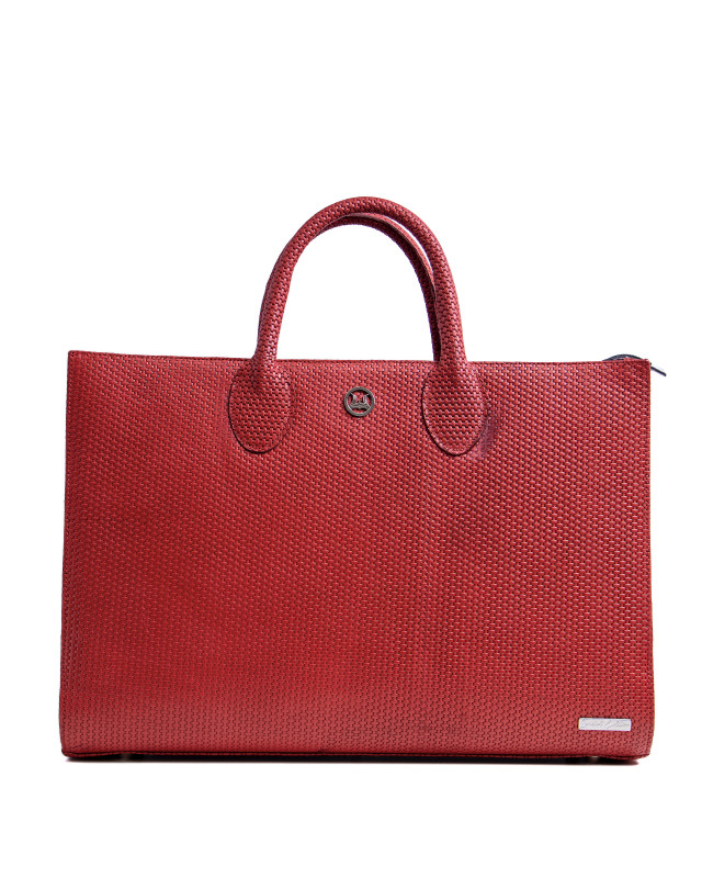 Midi Man Tote: Limited Edition Red Checkered Print