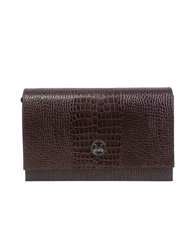 Dakar: Dark Brown Crocodile Print