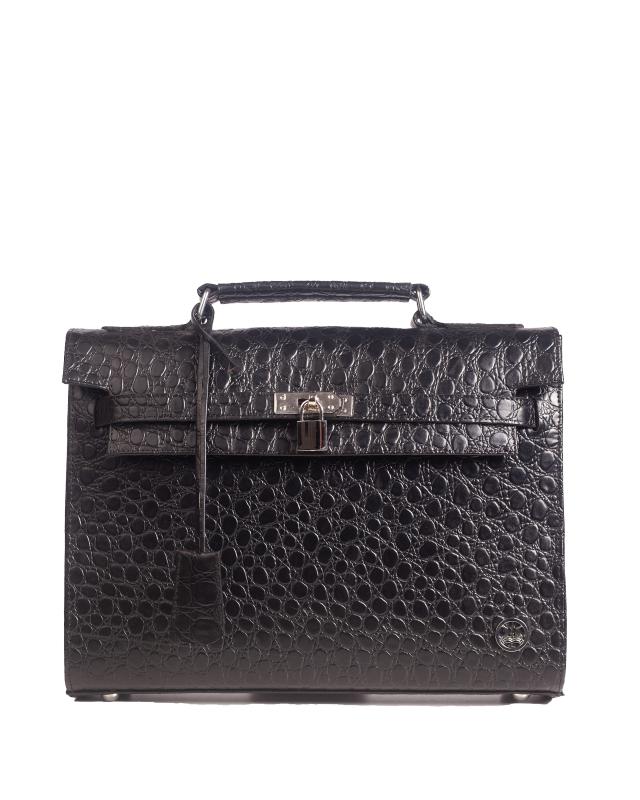 JFK Mini Work Case: Black Marble Print