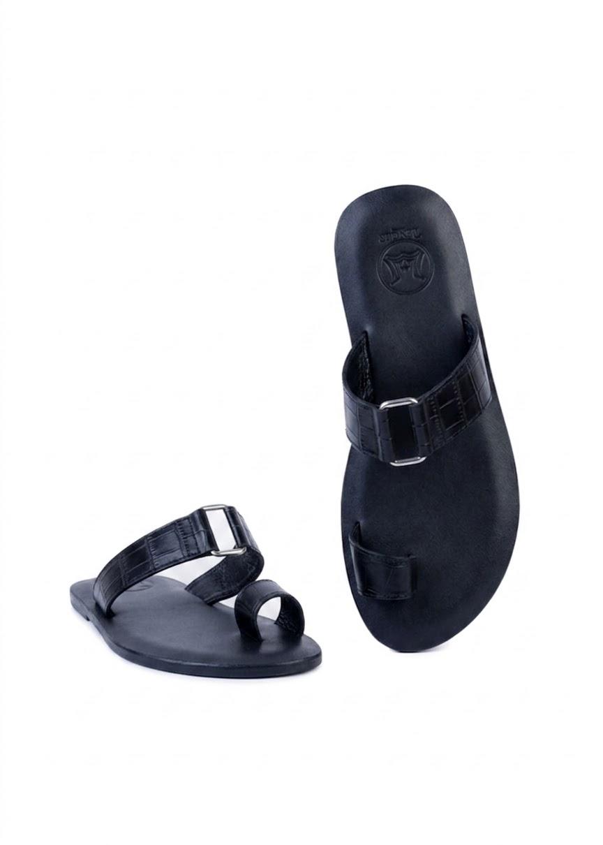 El Patron: Black Crocodile Print