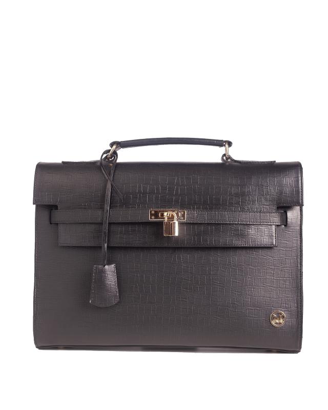 JFK Work Case: Black Abstract Print