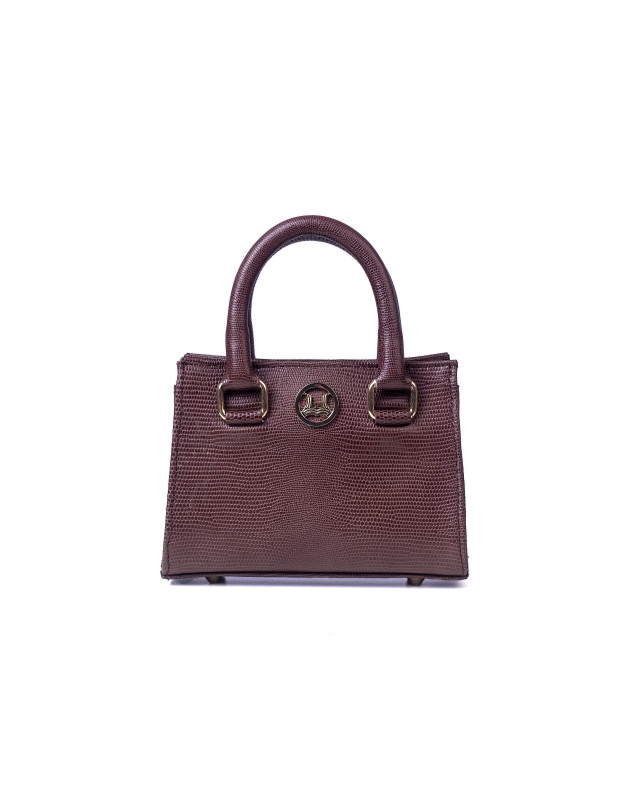 Lagos Micro: Brown Reptilian Print