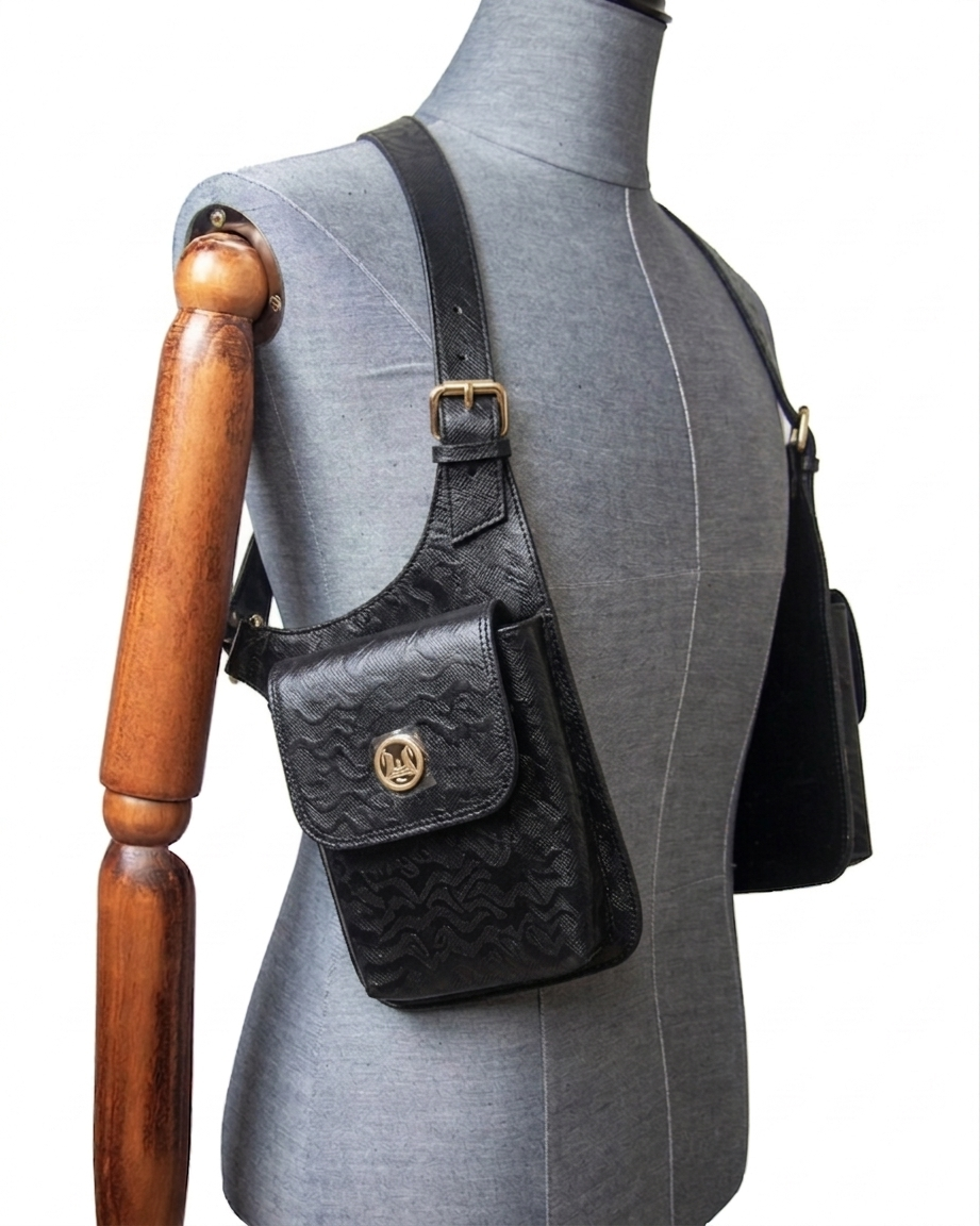Vest Holster: Black Wave Print