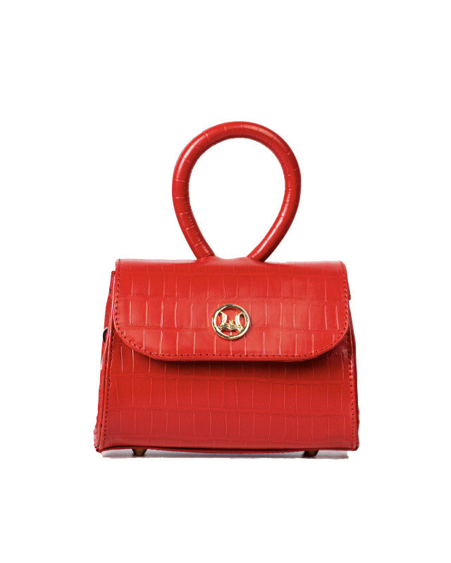 Monaco Micro: Red Crocodile Print