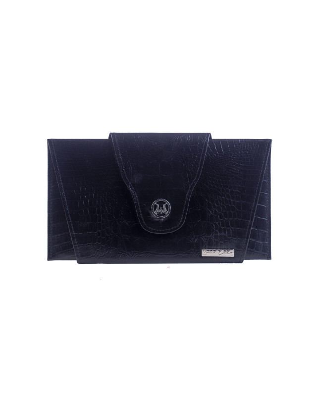 Marrakesh Clutch: Limited Edition Black Crocodile Print