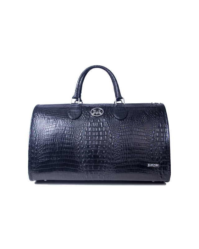Duffle Bag 2.0: Limited Edition Black Textured Crocodile Print