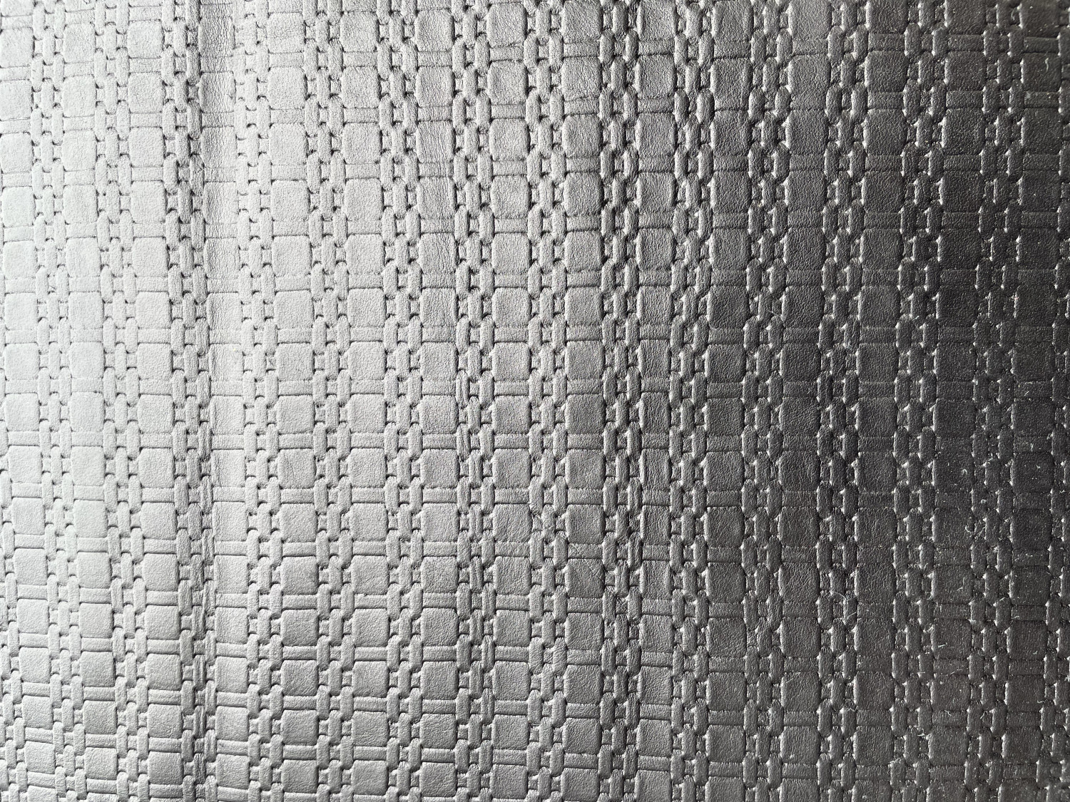 Black Basket Print Embossed on Calf Hides: BJ003CA