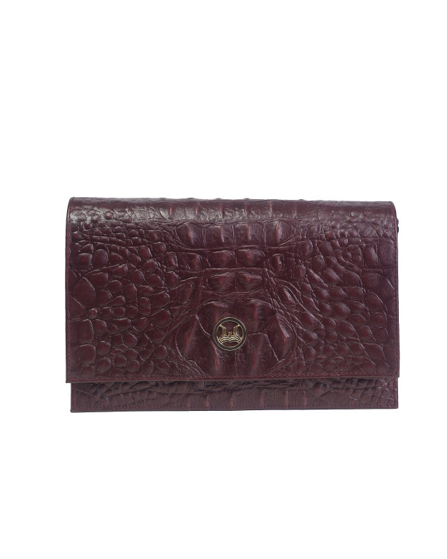 Dakar: Wine Textured Crocodile Print