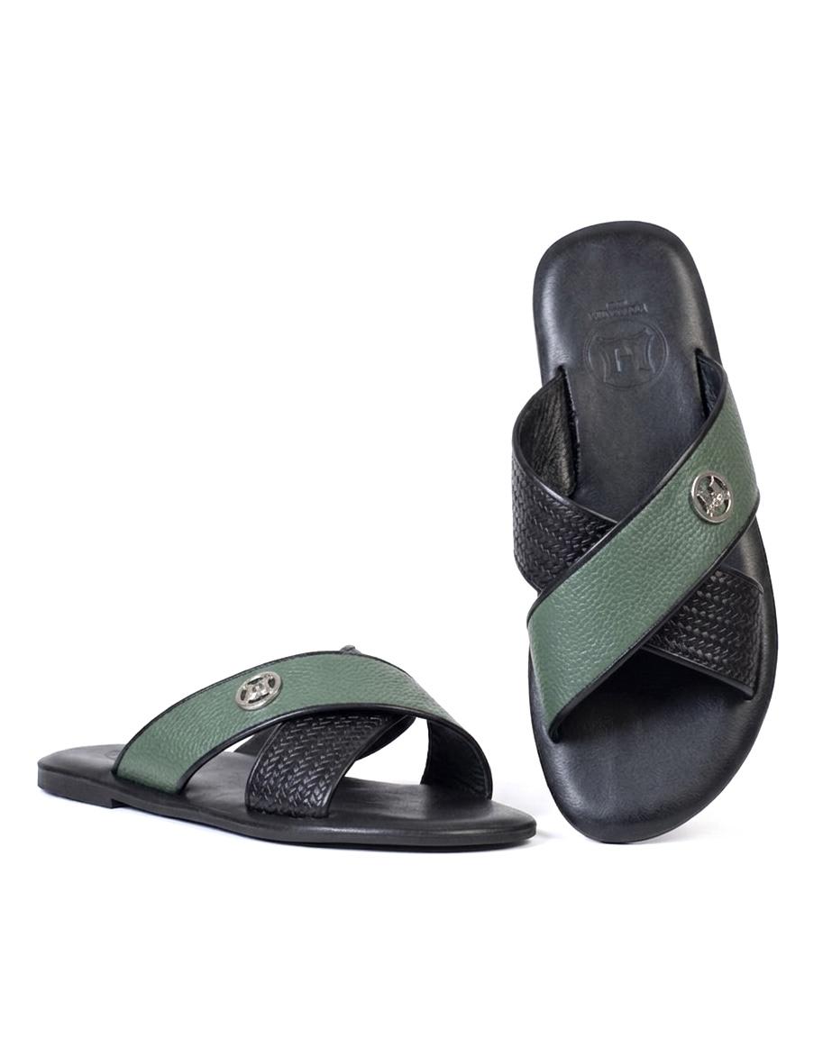 Ayatollah: Black Basket Leather and Green