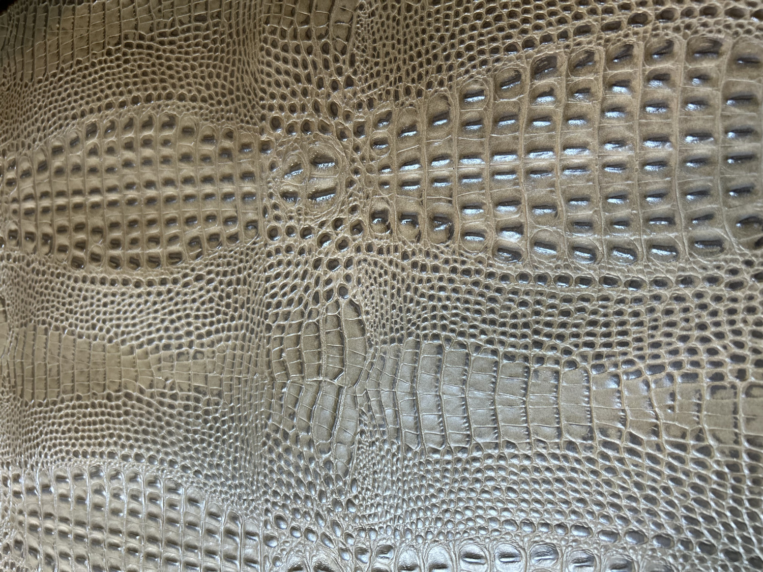 Dark Brown Crocodile Back Print Embossed on Cow Hides: DC005C