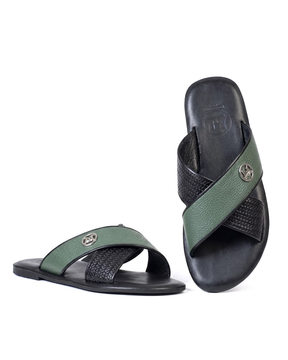 Ayatollah: Black Basket Leather and Green