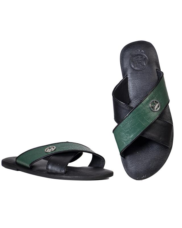 Ayatollah: Black and Green Crocodile Print