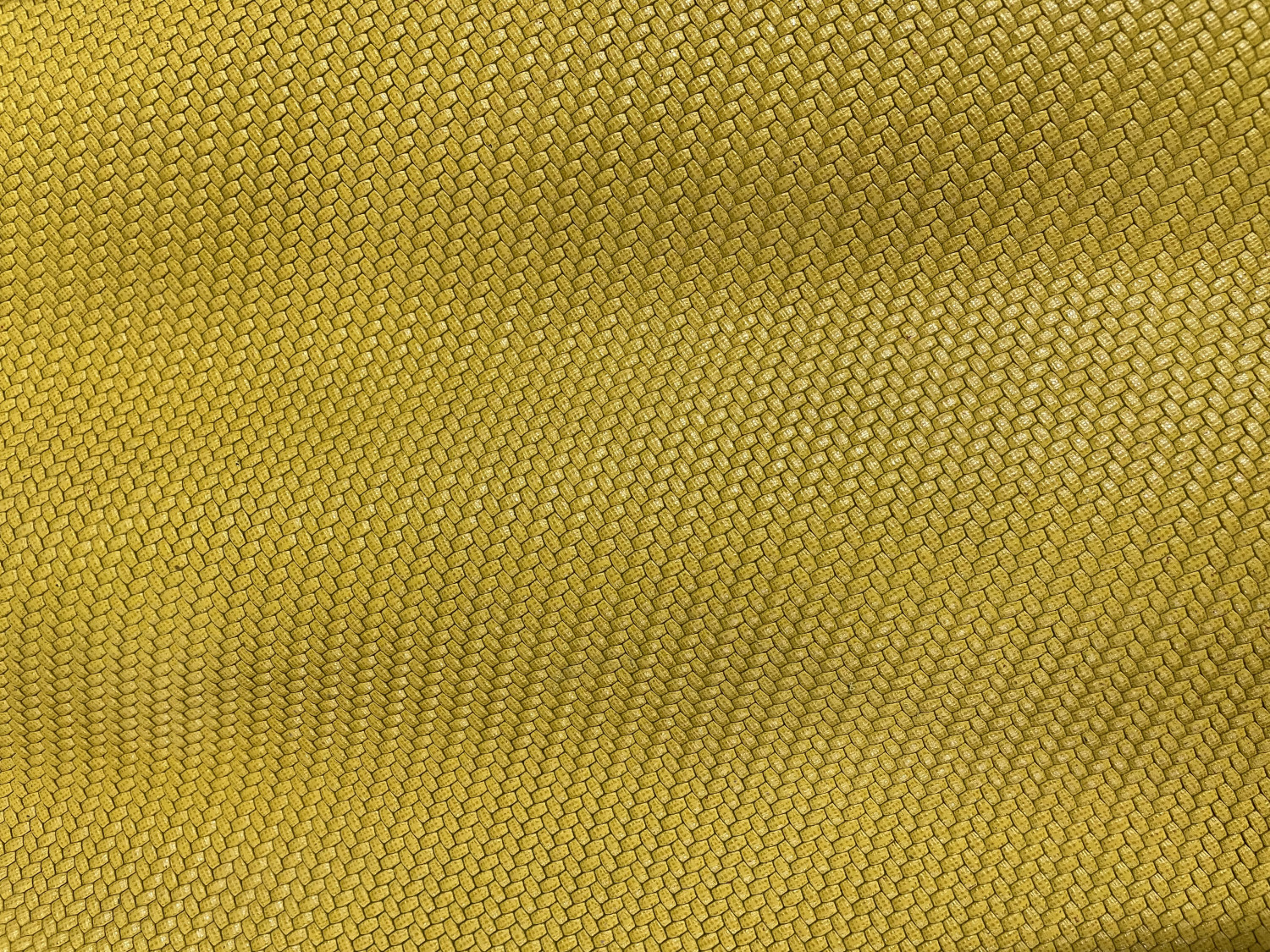 Yellow Basket Print Embossed on Cow Hides: YJ002C