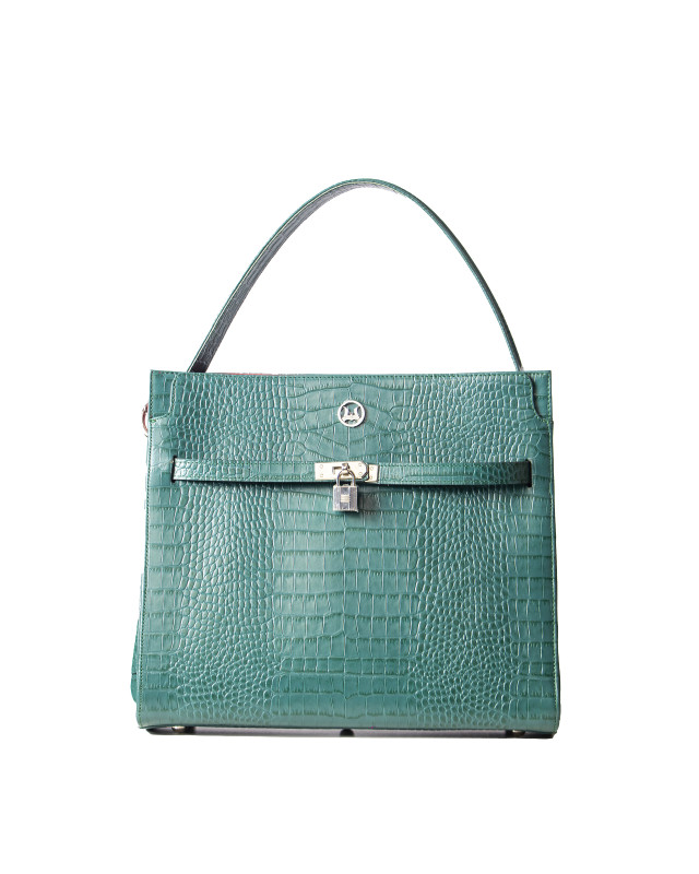 Venice Maxi: Pine Green Crocodile Print
