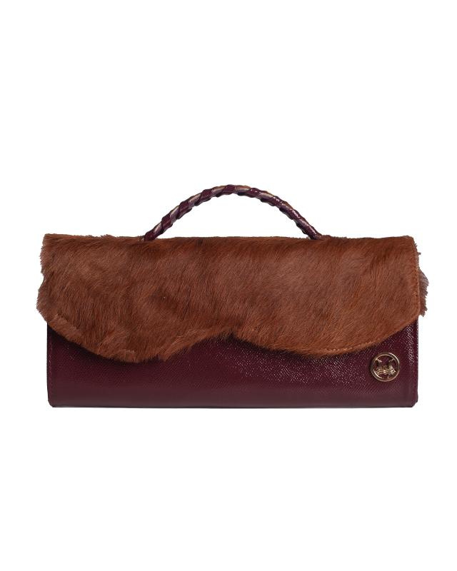 Mykonos: Burgundy and Rust Fur