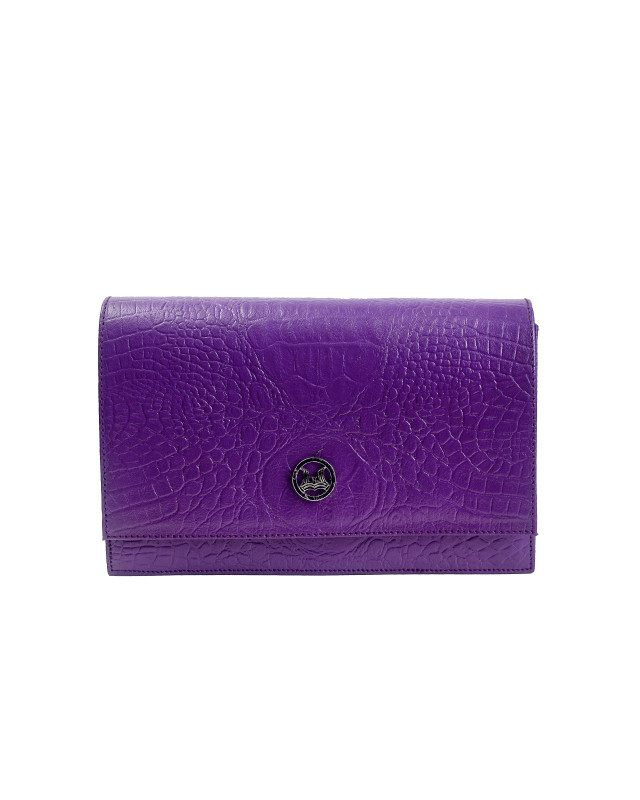 Dakar: Purple Textured Crocodile Print