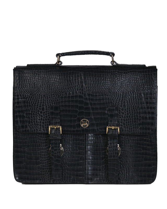 Satchel Work Case:  Limited Edition Deep Blue Crocodile Print