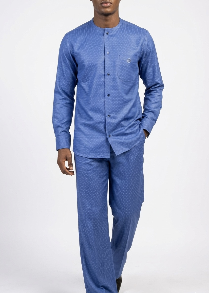 Palazzo Set: Baby Blue Abstract Print