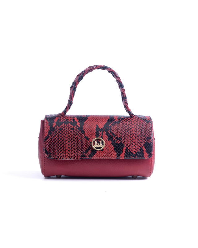 Milan Micro: Red Snake Print