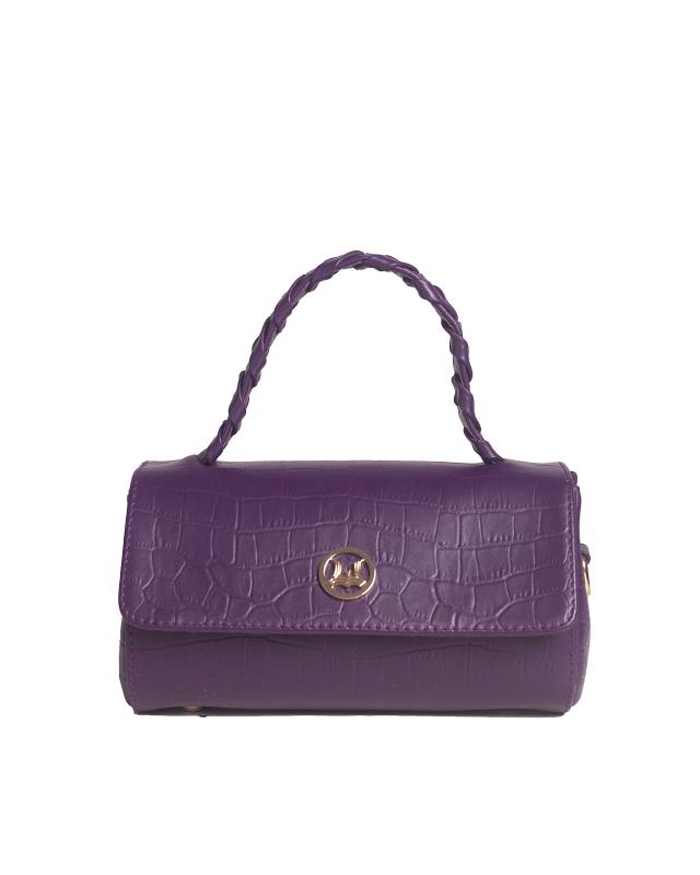 Milan Micro: Purple Crocodile Print